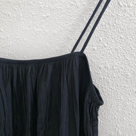 MODERN CITIZEN Solange Crinkled Maxi Dress in Navy Size Large - Picture 5 of 9